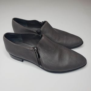 Franc Sarto Kristof gray leather pointed shoe 7.5